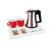 Wood White Signum Tray With Star Kettle